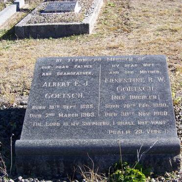 GOETSCH Albert E.J. 1885-1963 &amp; Ernestine B.W. BUCHLER 1890-1960