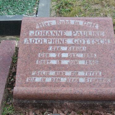 GOTTSCH Johanne Pauline Adolfine nee KOBUS 1894-1945