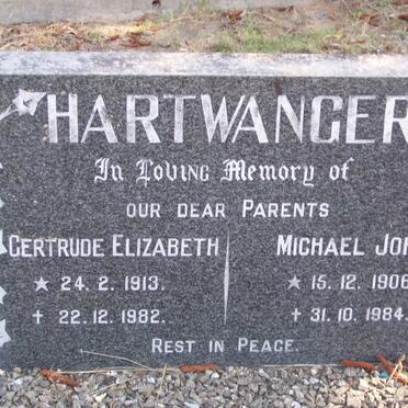 HARTWANGER Michael John 1906-1984 &amp; Gertrude Elizabeth 1913-1982