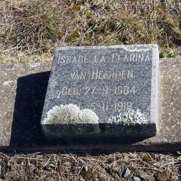 HEERDEN Issabella Clarina, van 1884-1918