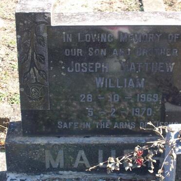 MAUER Joseph Matthew William 1969-1970