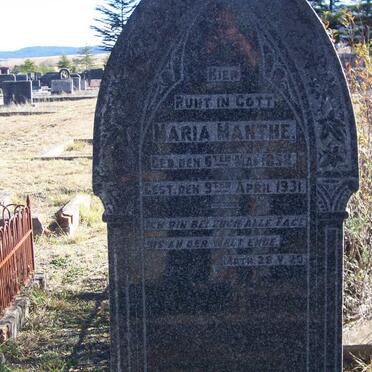 MANTHE Maria 1853-1931