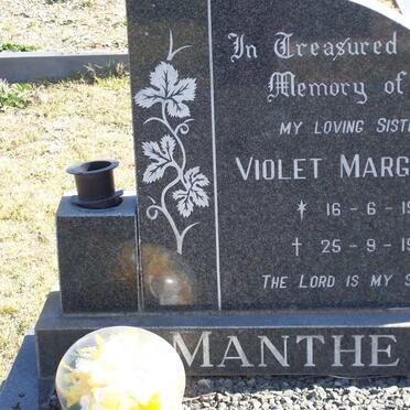 MANTHE Violet Marguerite 1919-1995