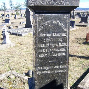 MANTHE Justine nee THRON 1860-1908