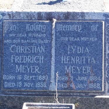 MEYER Christian Fredrich 1883-1956 &amp; Lydia Henritta 1884-1968