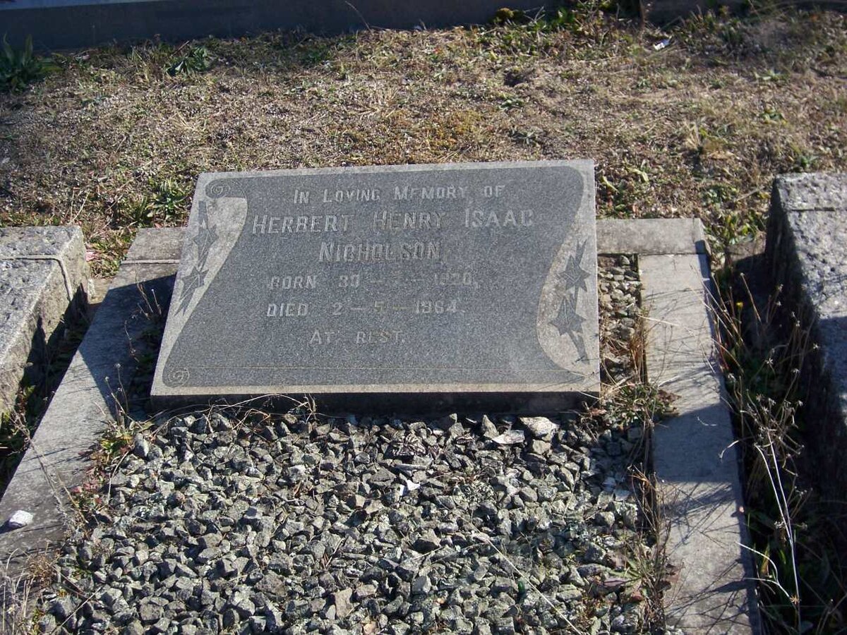 NICHOLSON Herbert Henry Isaac 1920-1964