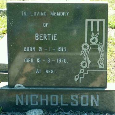 NICHOLSON Bertie 1915-1970