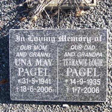 PAGEL Terrance Louie 1933-2006 &amp; Una May 1941-2006