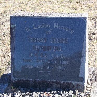 RUTHERFORD Thomas George 1886-1957