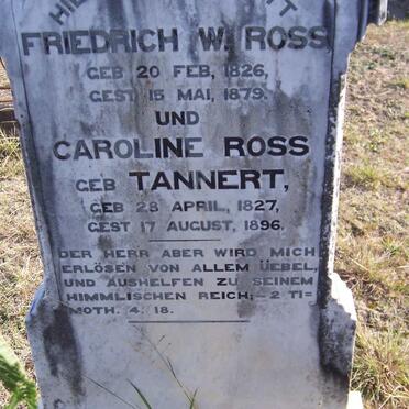 ROSS Friedrich W. 1826-1879 &amp; Caroline TANNERT 1827-1896