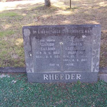 RHEEDER Jakob Saimon 1896-1967 &amp; Maria Elizabeth KLOPPER 1894-1967