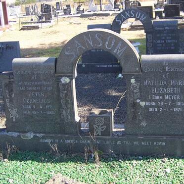 SANSOM Peter Cornelius 1921-1966 &amp; Matilda Maria Elizabeth MEYER 1915-1971