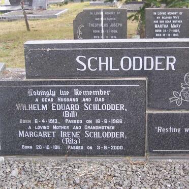 SCHLODDER Wilhelm Eduard 1913-966 &amp; Margaret Irene 1911-2000