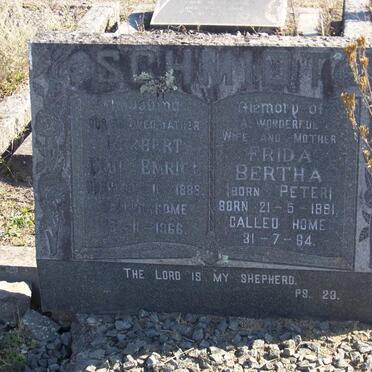 SCHMIDT Herbert Emil Emrich 1888-1966 &amp; Frida Bertha PETER 1891-1964