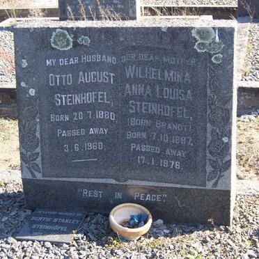 STEINHOFFEL Otto August 1880-1960 &amp; Wilhelmina Anna Louisa BRANDT 1887-1976 :: STEINHOFFEL Bertie Stanley 1985-2001