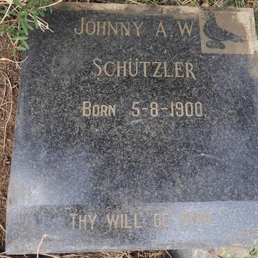 SCHUTZLER Johnny A.W. 1900-