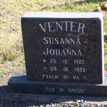 VENTER Susanna Johanna 1902-1995