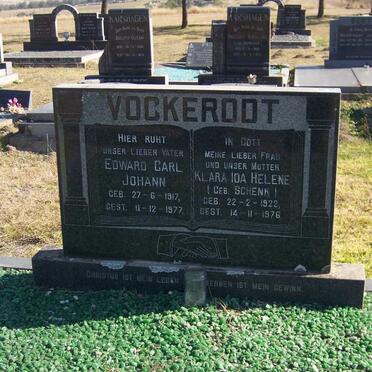 VOCKERODT Edward Carl Johann 1917-1977 &amp; Klara Ida Helene SCHENK 1922-1976