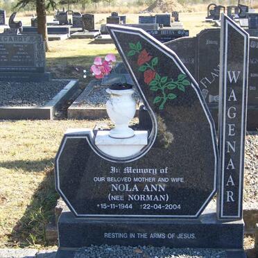 WAGENAAR Nola Ann nee NORMAN 1944-2004