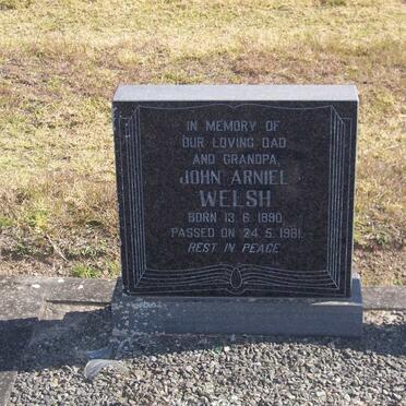 WELSH John Arniel 1890-1981