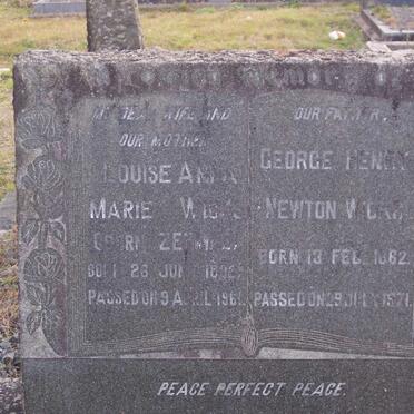 WICKS George Henry Newton 1882-1971 &amp; Louise Anna Marie ZEHMKE 1892-1961