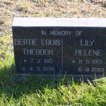 ? Bertie Louis Theodor 1910-1996 &amp; Lily Helene 1913-2003