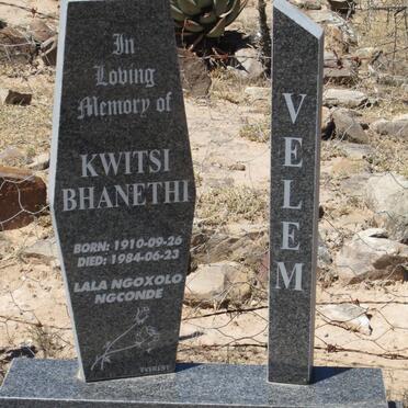 VELEM Kwitsi Bhanethi 1910-1984
