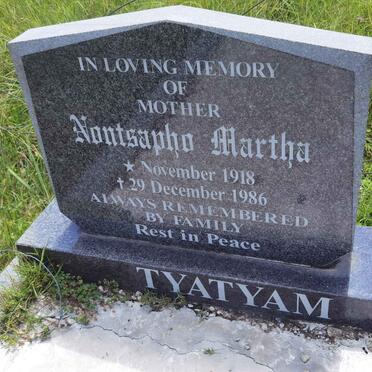 TYATYAM Nontsapho Martha 1918-1986