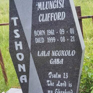 TSHONA Mlungisi Clifford 1961-1999