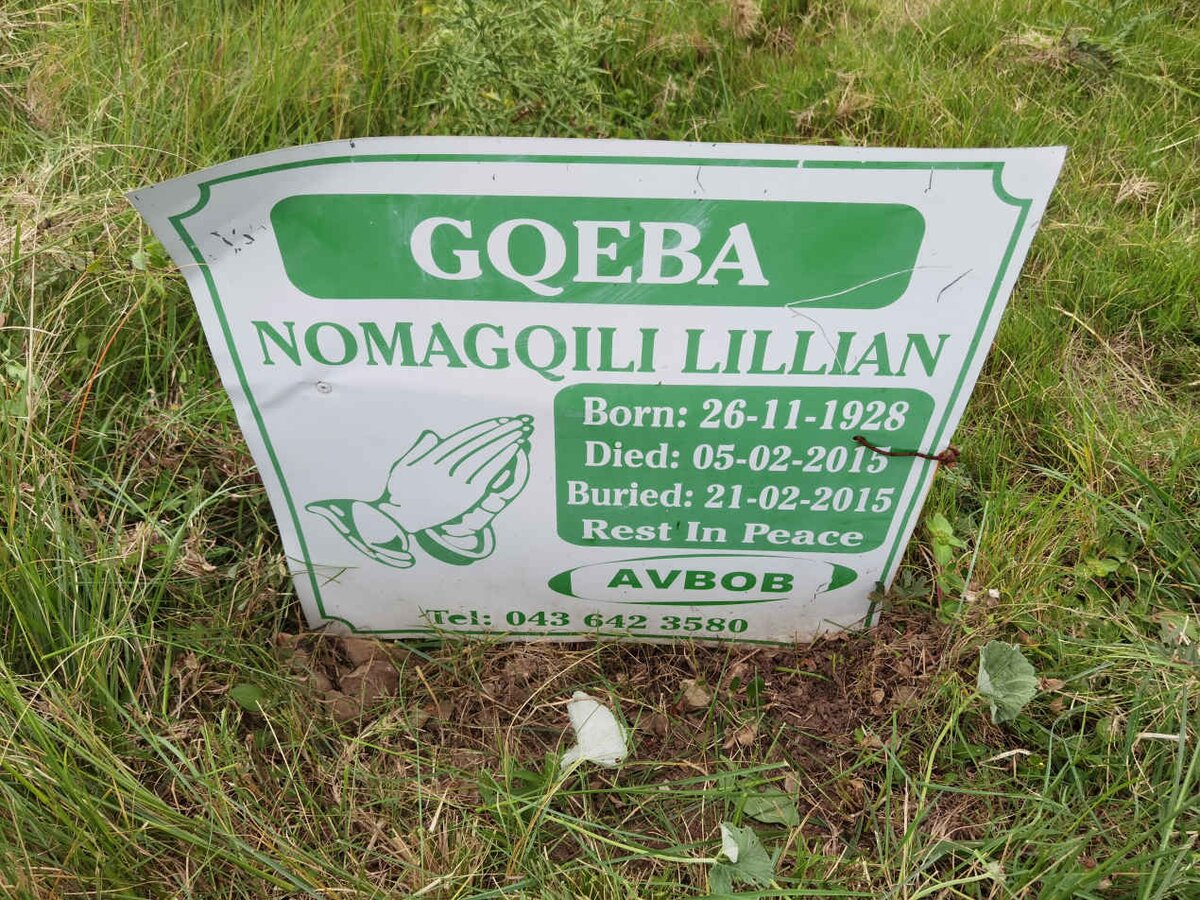GQEBA Nomagqili Lillian 1928-2015