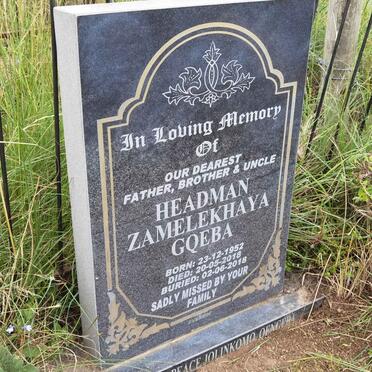 GQEBA Zamelekhaya 1952-2018