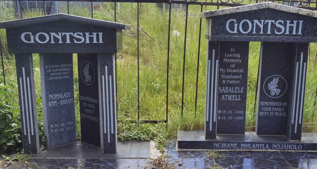 GONTSHI Sabalele Atwell 1919-1993 &amp; Nomalady Ann-Sarah 1925-2013
