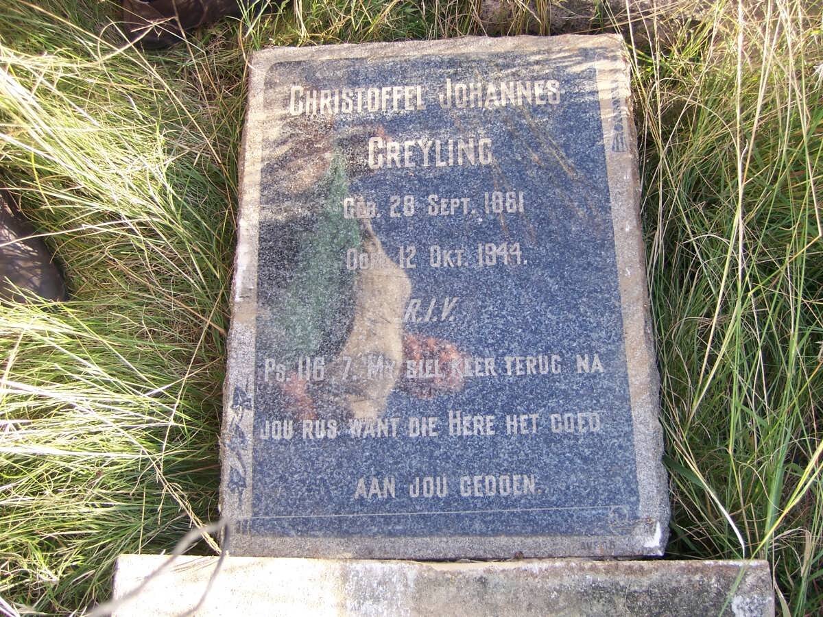 GREYLING Christoffel Johannes 1861-1944