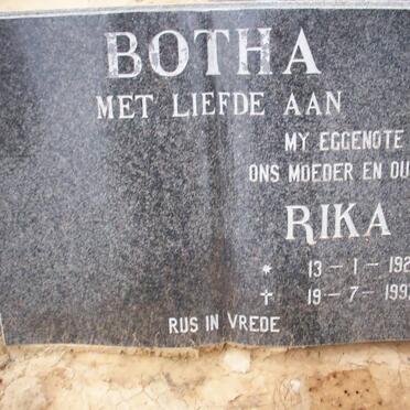 BOTHA Rika 1928-1997