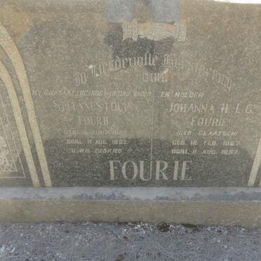 FOURIE Stefanus Louis 1863-1952 &amp; Johanna H.L.C. CLAASSEN 1867-1957
