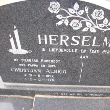 HERSELMAN Christjan Albrig 1927-1979