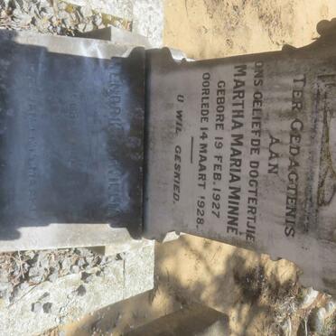 MINNE Martha Maria 1927-1928 :: MINNE Hendrik 1931-1932 :: MINNE William 1931-1932