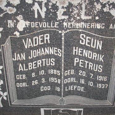 NEL Jan Johannes Albertus 1885-1958 :: NEL Hendrik Petrus 1916-1937