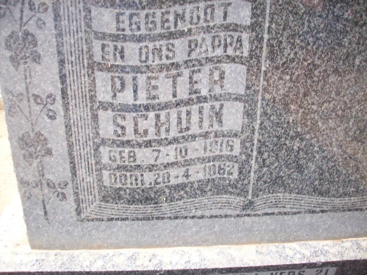 SCHUIN Pieter 191?-1962