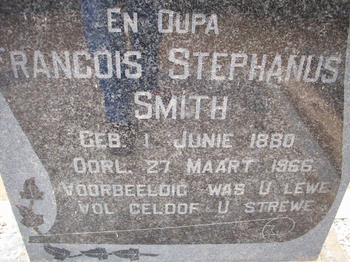 SMITH Francois Stephanus 1880-1966