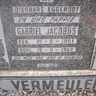 VERMEULEN Gabriel Jacobus 1901-1962