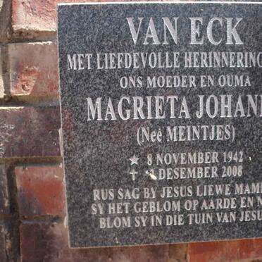ECK Magrieta Johanna, van nee MEINTJES 1942-2008