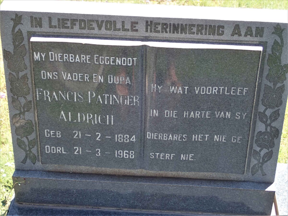 ALDRICH Francis Patinger 1884-1968