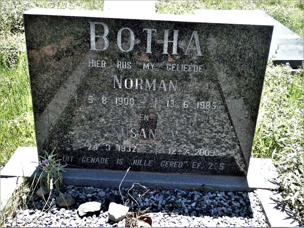 BOTHA Norman 1908-1985 &amp; Susanna 1932-2009