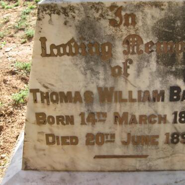 BARRS Thomas William 1875-1896