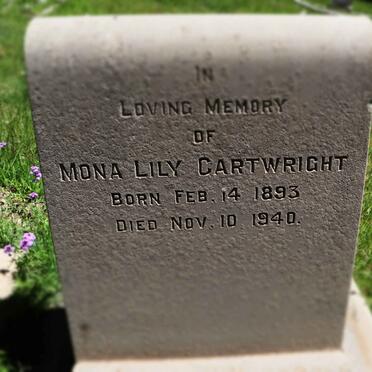 CARTWRIGHT Mona Lily 1893-1940