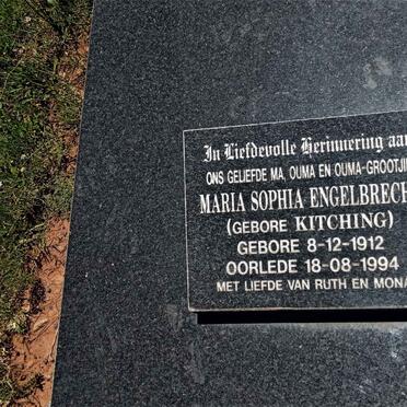 ENGELBRECHT Maria Sophia nee KITCHING 1912-1994