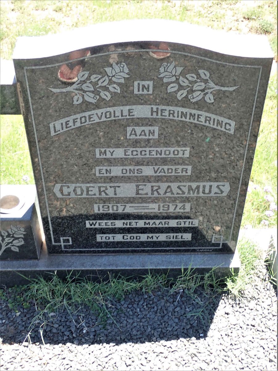 ERASMUS Coert 1907-1974 &amp; Winifred 1910-1995