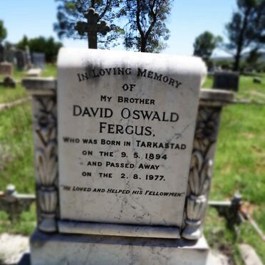 FERGUS David Oswald 1894-1977