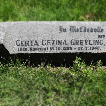 GREYLING Henry William 1886-1952 &amp; Gerta Gezina NORTIER 1888-1940